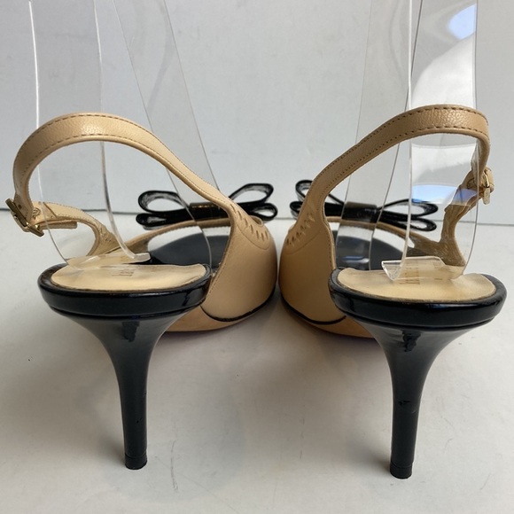 Kate Spade Two-toned Monica Slingback Heels 8.5 Patent Leather Feminine Preppy - Picture 7 of 16